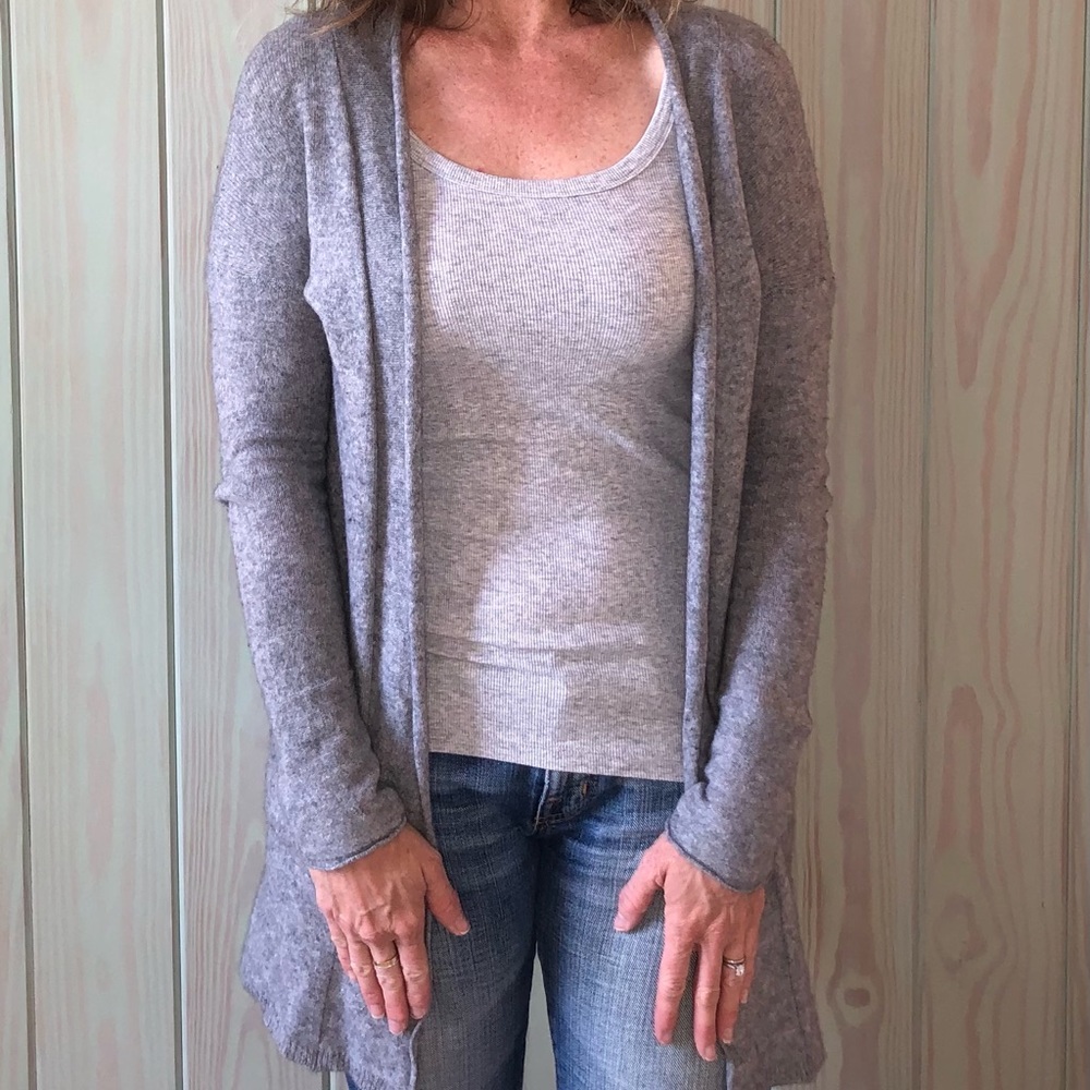 Cuyana cashmere open cardigan